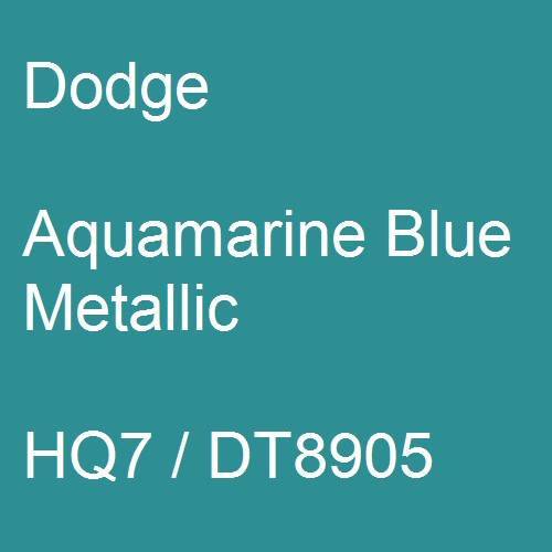 Dodge, Aquamarine Blue Metallic, HQ7 / DT8905.